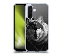 Head Case Designs Officially Licensed Stanley Morrison Gray Wolf With Dragon Marking Black And White Gel Case [Military Grade Protection] Compatible With Samsung Galaxy A26 5G