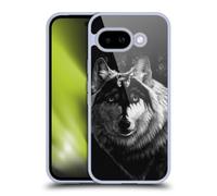 Head Case Designs Officially Licensed Stanley Morrison Gray Wolf With Dragon Marking Black And White Gel Case [Military Grade Protection] Compatible With Google Pixel 9A
