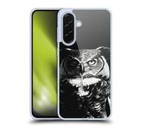 Head Case Designs Officially Licensed Stanley Morrison Great Horned Owl Black And White Gel Case [Military Grade Protection] Compatible With Samsung Galaxy A36 5G