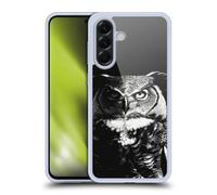 Head Case Designs Officially Licensed Stanley Morrison Great Horned Owl Black And White Gel Case [Military Grade Protection] Compatible With Samsung Galaxy A56 5G