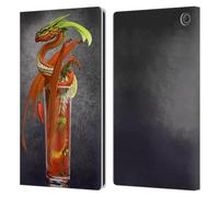 Head Case Designs Officially Licensed Stanley Morrison Red Tomato Bloody Mary Dragons Leather Wallet Case Compatible With Amazon Fire Max 11 2023