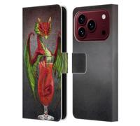Head Case Designs Officially Licensed Stanley Morrison Strawberry Daquiri Dragons Leather Wallet Case Compatible With Apple iPhone 18 Pro