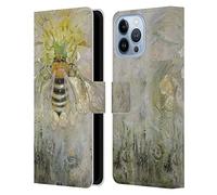 Head Case Designs Officially Licensed Stephanie Law Bee Immortal Ephemera Leather Wallet Case Compatible With Apple iPhone 13 Pro Max