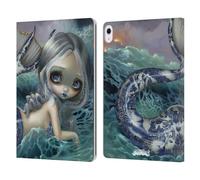 Head Case Designs Officially Licensed Strangeling Blue Willow Tail Mermaid Leather Wallet Case Compatible With Apple iPad Air 13 2024/2025