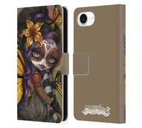 Head Case Designs Officially Licensed Strangeling Day of Dead Butterfly Fairy Art Leather Wallet Case Compatible With Apple iPhone 16e