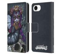 Head Case Designs Officially Licensed Strangeling Day of Dead Skull Fairy Art Leather Wallet Case Compatible With Apple iPhone 16e