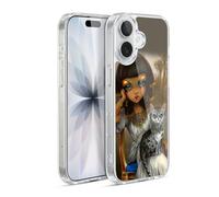 Head Case Designs Officially Licensed Strangeling Egyptian Girl with Cat Art Gel Case [Military Grade Protection] Compatible with Apple iPhone 17 and Compatible with MagSafe