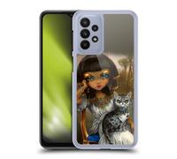 Head Case Designs Officially Licensed Strangeling Egyptian Girl with Cat Art Hard Back Case Compatible With Samsung Galaxy A23 / 5G (2022)