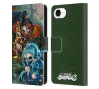Head Case Designs Officially Licensed Strangeling Elemental Ninja Fairies Dragon Leather Wallet Case Compatible With Apple iPhone 16e