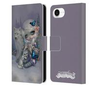Head Case Designs Officially Licensed Strangeling Winter with Wolf Fairy Art Leather Wallet Case Compatible With Apple iPhone 16e