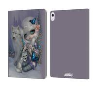 Head Case Designs Officially Licensed Strangeling Winter with Wolf Fairy Art Leather Wallet Case Compatible With Apple iPad Air 13 2024/2025