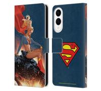 Head Case Designs Officially Licensed Superman DC Comics #23 Variant Supergirl Comic Art Leather Wallet Case Compatible With Samsung Galaxy S25 Edge