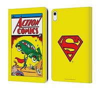 Head Case Designs Officially Licensed Superman DC Comics Action Comics 1 Famous Comic Book Covers Leather Wallet Case Compatible With Apple iPad 10.9 2022/2025