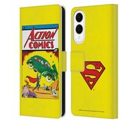 Head Case Designs Officially Licensed Superman DC Comics Action Comics 1 Famous Comic Book Covers Leather Wallet Case Compatible With Samsung Galaxy S25 Edge