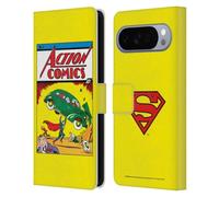 Head Case Designs Officially Licensed Superman DC Comics Action Comics 1 Famous Comic Book Covers Leather Wallet Case Compatible With Google Pixel 10 Pro XL