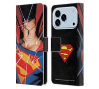 Head Case Designs Officially Licensed Superman DC Comics Alex Ross Mythology Famous Comic Book Covers Leather Wallet Case Compatible With Apple iPhone 17 Pro