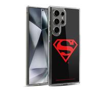 Head Case Designs Officially Licensed Superman DC Comics Black And Red Logos Gel Case [Military Grade Protection] Compatible with Samsung Galaxy S24 Ultra 5G and Compatible with MagSafe