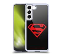 Head Case Designs Officially Licensed Superman DC Comics Black And Red Logos Gel Case [Military Grade Protection] Compatible with Samsung Galaxy S22 5G and Compatible with MagSafe