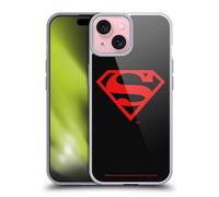 Head Case Designs Officially Licensed Superman DC Comics Black And Red Logos Gel Case [Military Grade Protection] Compatible with Apple iPhone 15 and Compatible with MagSafe