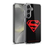 Head Case Designs Officially Licensed Superman DC Comics Black And Red Logos Gel Case [Military Grade Protection] Compatible With Samsung Galaxy S24 5G