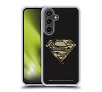 Head Case Designs Officially Licensed Superman DC Comics Camouflage Logos Gel Case [Military Grade Protection] Compatible with Samsung Galaxy S24 FE and Compatible with MagSafe