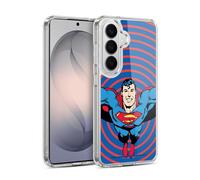 Head Case Designs Officially Licensed Superman DC Comics Circles Vintage Fashion Gel Case [Military Grade Protection] Compatible with Samsung Galaxy S26 and Compatible with MagSafe