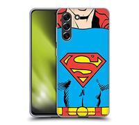 Head Case Designs Officially Licensed Superman DC Comics Classic Costume Logos Gel Case [Military Grade Protection] Compatible with Samsung Galaxy S21 FE 5G and Compatible with MagSafe