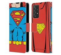 Head Case Designs Officially Licensed Superman DC Comics Classic Costume Logos Leather Wallet Case Compatible With Samsung Galaxy A53 5G (2022)