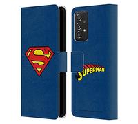 Head Case Designs Officially Licensed Superman DC Comics Classic Logos Leather Wallet Case Compatible With Galaxy A52 / A52s / 5G (2021)