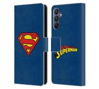 Head Case Designs Officially Licensed Superman DC Comics Classic Logos Leather Wallet Case Compatible With Samsung Galaxy A15