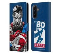 Head Case Designs Officially Licensed Superman DC Comics Collage 80th Anniversary Leather Wallet Case Compatible With Samsung Galaxy A17 4G / 5G