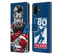 Head Case Designs Officially Licensed Superman DC Comics Collage 80th Anniversary Leather Wallet Case Compatible With Samsung Galaxy A07