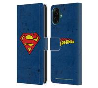 Head Case Designs Officially Licensed Superman DC Comics Distressed Logos Leather Wallet Case Compatible With Samsung Galaxy A07