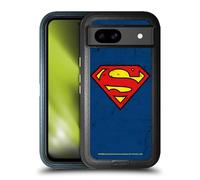Head Case Designs Officially Licensed Superman DC Comics Distressed Look Logos Ultra-Armoured Shockproof Case [Military Grade Protection] Compatible With Google Pixel 8a