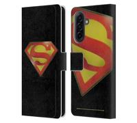 Head Case Designs Officially Licensed Superman DC Comics Logo Vintage Fashion Leather Wallet Case Compatible With Samsung Galaxy A17 4G / 5G