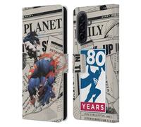 Head Case Designs Officially Licensed Superman DC Comics Newspaper 80th Anniversary Leather Wallet Case Compatible With Samsung Galaxy A17 4G / 5G