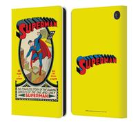 Head Case Designs Officially Licensed Superman DC Comics Number 1 Famous Comic Book Covers Leather Wallet Case Compatible With Amazon Fire 7 2022