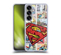 Head Case Designs Officially Licensed Superman DC Comics Oversized Logo Comicbook Art Gel Case [Military Grade Protection] Compatible with Samsung Galaxy S25+ and Compatible with MagSafe