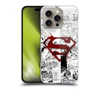 Head Case Designs Officially Licensed Superman DC Comics Red Logo Splatter Comicbook Art Hard Back Case Compatible With Apple iPhone 16 Pro