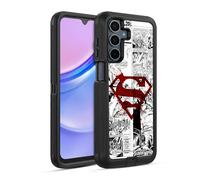 Head Case Designs Officially Licensed Superman DC Comics Red Logo Splatter Comicbook Art Ultra-Armoured Shockproof Case [Military Grade Protection] Compatible With Samsung Galaxy A15