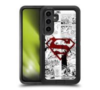 Head Case Designs Officially Licensed Superman DC Comics Red Logo Splatter Comicbook Art Ultra-Armoured Shockproof Case [Military Grade Protection] Compatible With Samsung Galaxy S24+ 5G
