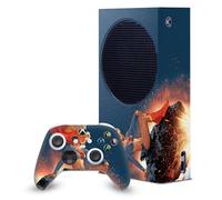 Head Case Designs Officially Licensed Superman DC Comics Supergirl Logos And Comic Book Game Console Wrap and Game Controller Skin Bundle Compatible With Xbox Series S Console & Controller Bundle