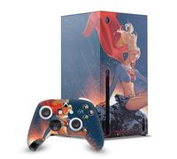 Head Case Designs Officially Licensed Superman DC Comics Supergirl Logos And Comic Book Game Console Wrap and Game Controller Skin Bundle Compatible With Xbox Series X