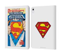 Head Case Designs Officially Licensed Superman DC Comics The Man of Steel 1 Famous Comic Book Covers Leather Wallet Case Compatible With Apple iPad Air 13 2024/2025