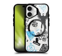 Head Case Designs Officially Licensed Supernatural Castiel Character Art Black Shockproof Bumper Case [Military Grade Protection] Compatible with Apple iPhone 16 and Compatible with MagSafe