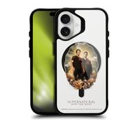 Head Case Designs Officially Licensed Supernatural Dean & Sam Halo Character Art Black Shockproof Bumper Case [Military Grade Protection] Compatible with Apple iPhone 16 and Compatible with MagSafe