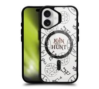Head Case Designs Officially Licensed Supernatural Join The Hunt Character Art Black Shockproof Bumper Case [Military Grade Protection] Compatible with Apple iPhone 16 and Compatible with MagSafe