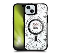 Head Case Designs Officially Licensed Supernatural Join The Hunt Character Art Black Shockproof Bumper Case [Military Grade] Compatible with Apple iPhone 15 Plus and Compatible with MagSafe