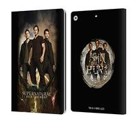 Head Case Designs Officially Licensed Supernatural Sam, Dean & Castiel 2 Key Art Leather Wallet Case Compatible With Apple iPad 10.2 2019/2020/2021