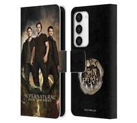 Head Case Designs Officially Licensed Supernatural Sam, Dean & Castiel 2 Key Art Leather Wallet Case Compatible With Samsung Galaxy S23 5G